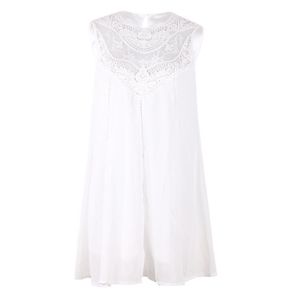 White Laced Sun Dress - Picture 3 of 8